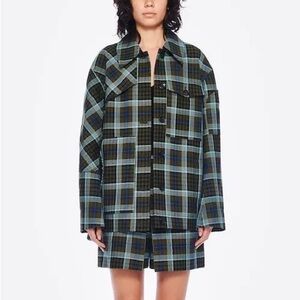 Tibi Plaid Workman Jacket